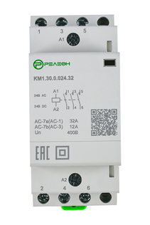 Модульный контактор 2НО+2НЗ контакта 32А (12В AC/DC)