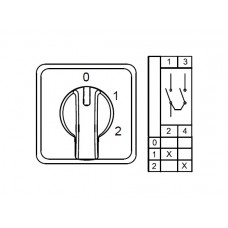 CS016107S; Трехпозиционные Переключатели  (1-0-2); 0-1-2 16 A 60°