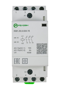 Модульный контактор 3НО+1НЗ контакт 16А (24В AC/DC)