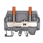 Клеммник измерительный с 2-мя тест.разъемами, 6мм.кв., (бежевый); WGO3