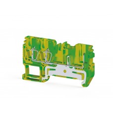 CTP 2,5ET; Штекерный - Пружинный Клеммник на DIN-рейку 2,5мм.кв., 3-х выводной (земля)