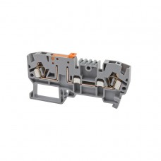 Клеммник пружинный с размыкателем на DIN-рейку, 2,5 мм.кв. (бежевый); YBK 2,5A