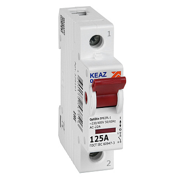 Выключатель нагрузки модульный OptiDin BM63PL-1125-УХЛ3 (ВМ63PL)