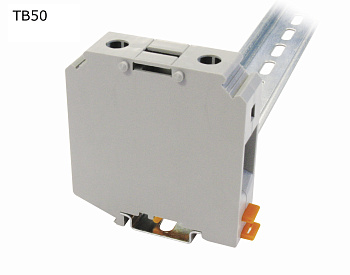 Клемма винтовая проходная 2 контакта 50 мм2, серая