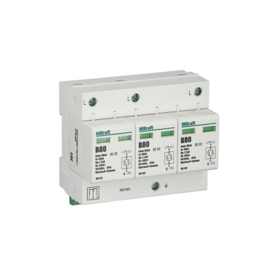 Ограничитель перенапряжений 3P 80кА класс B 440В