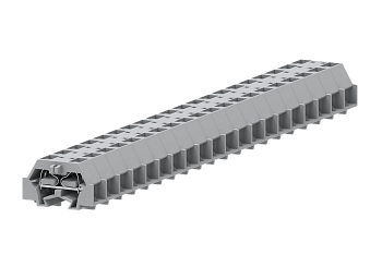 2-2 концевая проходная клемма с боковым подключением с защёлкивающимися ножками серии 241, серая