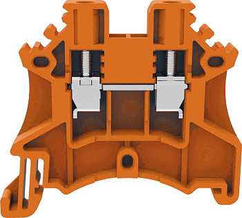 Клеммник на DIN-рейку (Винтовой) 4 мм.кв. (оранжевый);TBL 4