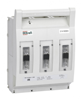 ПВР горизонтальный 800А 3ф отключение_1НО+1НЗ_навесной монтаж на шину_ПВР-102