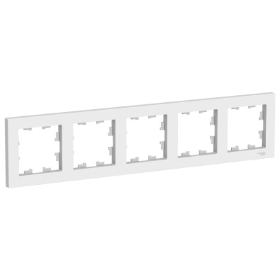 ATLASDESIGN 5-постовая РАМКА, универсальная, БЕЛЫЙ