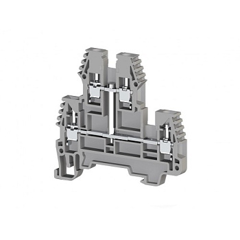 Клеммник 2-х ярусный, 2,5 мм.кв., с внутр.перемычкой, (желтый);  PIK2,5NK