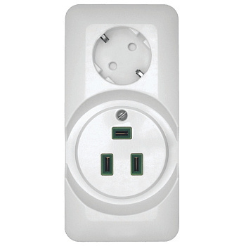 BLANCA О/У РОЗЕТКА комб:ДЛЯ ЭЛЕКТРОПЛИТЫ 32А+силовая 16А 250В,БЕЛЫЙ,опт.уп.Росси