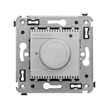 Термостат для теплых полов в стену, "Avanti", "Закаленная сталь"