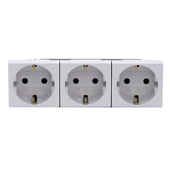 Тройная розетка Viva серая Тройная розетка Viva серая