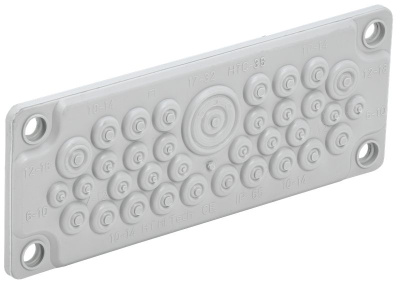 TITAN Ввод кабельный мембр. 35 отв. d=7-32мм IP65 серый IEK