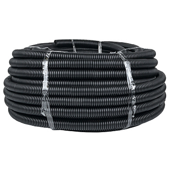 Труба гофр. ПНД с протяжкой d32 мм (25 м) черная EKF-Plast Труба гофр. ПНД с протяжкой d32 мм (25 м) черная EKF-Plast