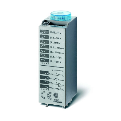 Миниатюрный мультифункциональный таймер (AI, DI, SW, GI); монтаж в розетку; питание 240В АС; 4CO 7A; регулировка времени 0.05с…100ч; степень защиты IP40; в комплекте металлическая клипса 094.81; упаковка 1шт.