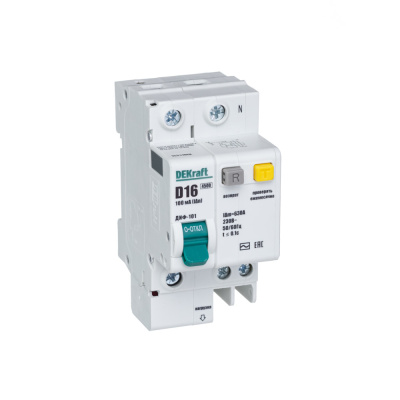 АВДТ 1P+N 16А 100мА AC х-ка D ДИФ-101 4,5кА