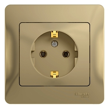 GLOSSA РОЗЕТКА с заземлением, 16А, в сборе, ТИТАН GLOSSA РОЗЕТКА с заземлением, 16А, в сборе, ТИТАН