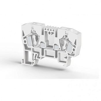 Клеммник пружинный 6мм.кв. (белый); YBK6