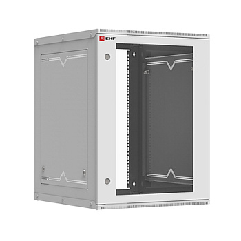 Шкаф телекоммуникационный настенный разборный 15U (600х650) дверь стекло, Astra серия EKF PROxima