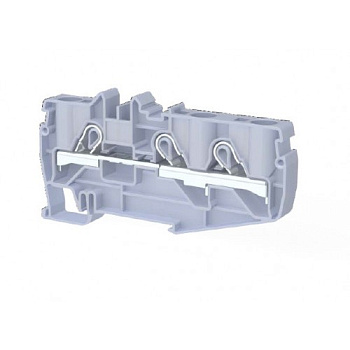 Клеммник пружинный быстрозажимной (Push in), 10 мм.кв. (серый); PYK10E