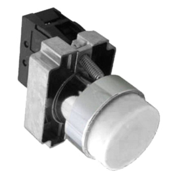 Кнопка управления NP2-BL15 без подсветки, белая, 1НО +1НЗ IP40 (CHINT)