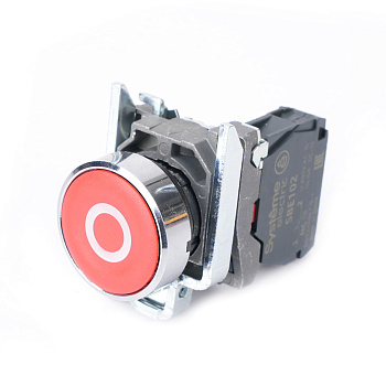 Кнопка SB4 в сборе модульная 22мм красная металл 1НЗ с маркировкой "О"