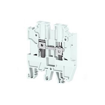 Клеммник на DIN-рейку с пружиной 4мм.кв. (белый); AVK-Y4