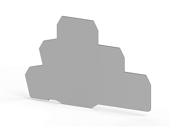 Концевой сегмент на клеммники 3-х ярусные PUK3, (серый); NPP PUK3