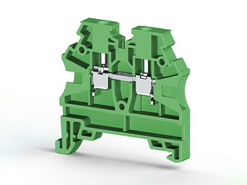 Клеммник на DIN-рейку 2,5мм.кв. (зеленый); AVK2,5 RD (RP)