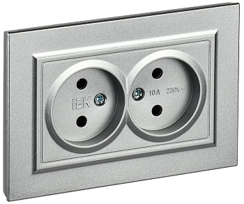 BRITE Роз. 2-я без з/к/ш 10А в сб. РС12-2-БрА алюм. IEK