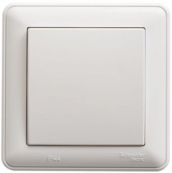 W59 AQUA 1-клавишный ПЕРЕКЛЮЧАТЕЛЬ, 10АХ, IP44, в сборе, БЕЛЫЙ