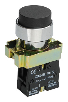 Кнопка управления LAY5-BL21 без подсветки черная 1NO IEK