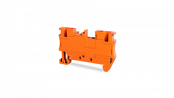 Клеммник на DIN-рейку (Push-in) 2,5 мм.кв. (оранжевый); PFT 2,5