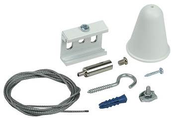 Комплект подвеса для шинопровода с тросом 3м белый IEK
