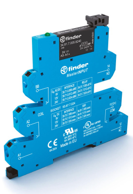 Интерфейсный модуль, твердотельное реле, серия MasterINPUT; выход 6A (24В DC); питание 24В AC/DC; категория защиты IP20; винтовые клеммы