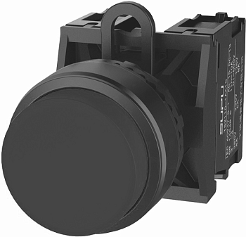 Кнопка серии TS2, выпуклый тип, мгновенное действие, чёрн.
