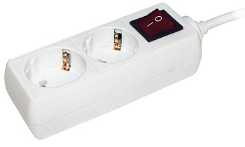 Удлинитель У02К-выкл. 2 места 2P+PE/3 метра 3х1мм2 16А/250 IEK