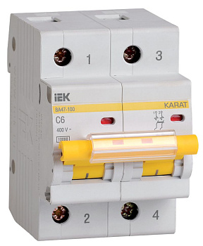 KARAT Авт. выкл. ВА47-100 2P C 6А 10кА IEK