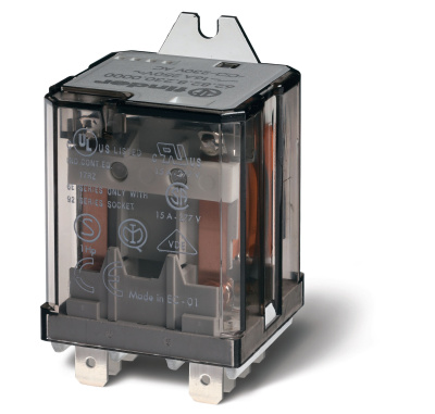 Силовое электромеханическое реле; 2NO 16A; контакты AgCdO (зазор ≥ 3мм); катушка 12В DC; степень защиты RTI; монтажный фланец; опции: нет; упаковка 1шт.