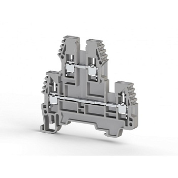 Клеммник 2-х ярусный, 2,5 мм.кв., с индикацией 24 VAC, (бежевый); PIK2,5 NLD 24VAC