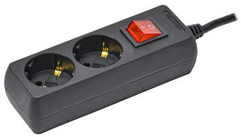 Удлинитель У02К 2 места с/з 3м 3х1мм2 16А 250В чер. IEK