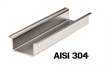 Дин-рейка из нержавеющей стали, с насечкой OMEGA 3A, 35х15мм.