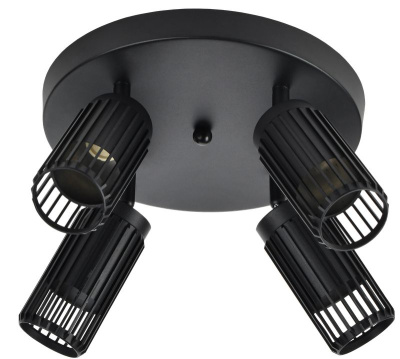 Светильник 4209 потолочный 4хGU10 черный IEK