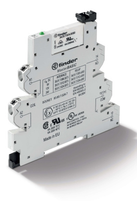 Интерфейсный модуль, электромеханическое реле, серия MasterBASIC; 1CO 6A; питание 125В AC/DC; категория защиты IP20; безвинтовые клеммы Push-in