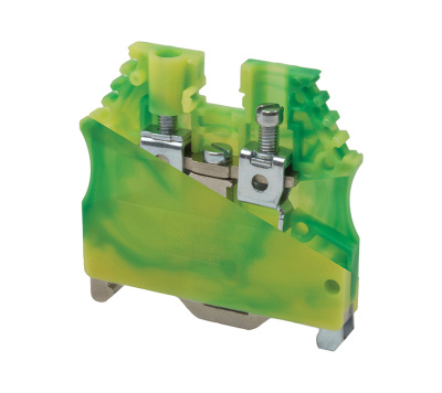  Клеммник на DIN-рейку 4 мм.кв., (земля); AVK2,5/4T