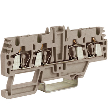 HMM.2/2+2GR(Ex), проходной зажим 2,5 кв.мм серый 2 ввод/2 вывода