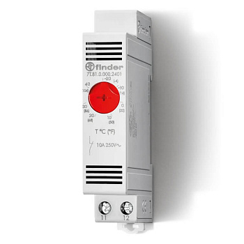 Щитовой термостат для включения обогрева; диапазон температур -20…+40°C; 1NС 10A; модульный,упаковка 1шт.