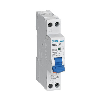 Диф. авт. выкл. NB2LE 1P+N 32A 30mA 1мод., х-ка С, электронный тип AС, 6kA (R)(CHINT)