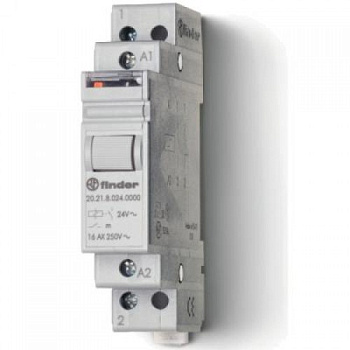 Модульное электромеханическое шаговое реле; 1NO 16А, 2 состояния; контакты AgSnO2; питание 240В АC; ширина 17.5мм; степень защиты IP20; упаковка 1шт.